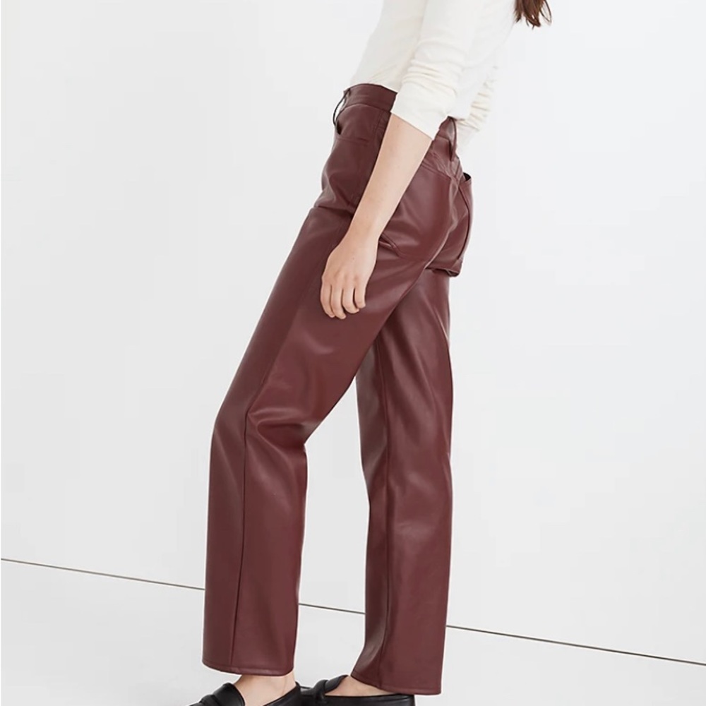 Madewell Perfect Vintage Straight Jean Faux Leather